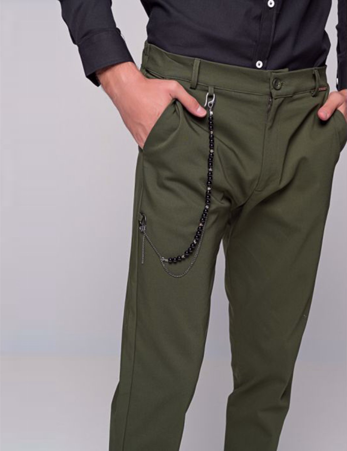 Ben Tailor Ανδρικό χακί υφασμάτινο παντελόνι Kowalski 0398Q φωτογραφία